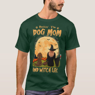 Rocking The Dog Mom Witch Long Haired Dachshund Ha T-Shirt