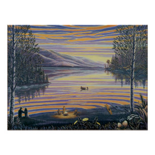 Rocking the Ridge BC Landscape Painting Poster