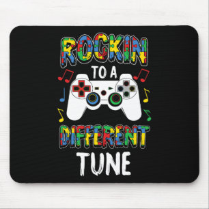 Rocking To A Different Tune Autism Awareness Gamer Mouse Pad