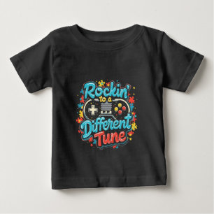 Rocking to a Different Tune Gaming Pad Autism  Baby T-Shirt