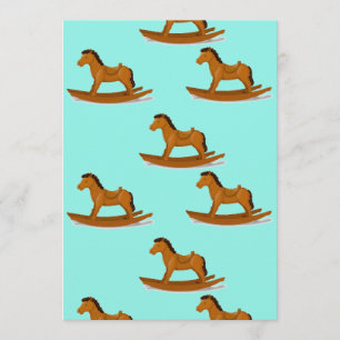 Rocking wooden horse advice card