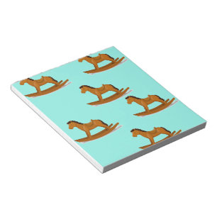 Rocking wooden horse notepad