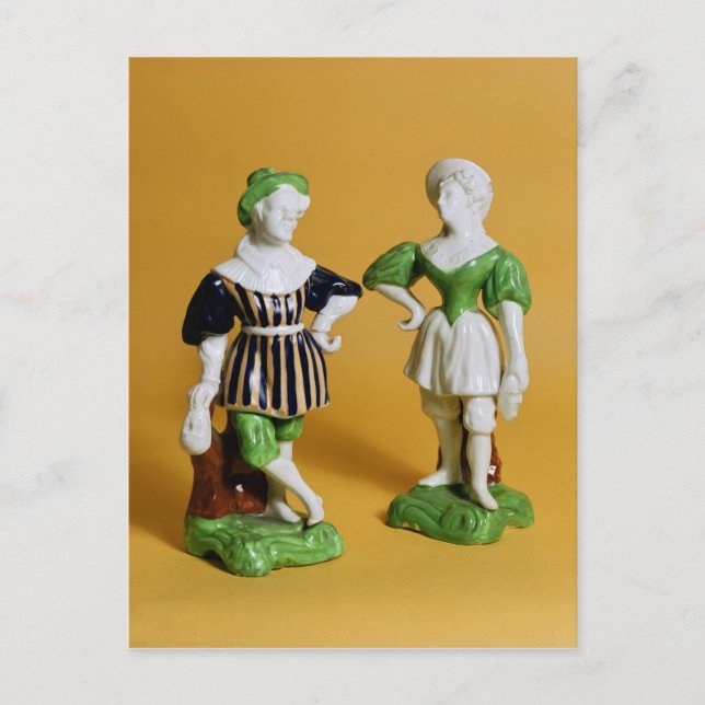 Rockingham figurines from the Commedia Postcard (Front)