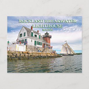 Rockland Breakwater Lighthouse, carte postale du M