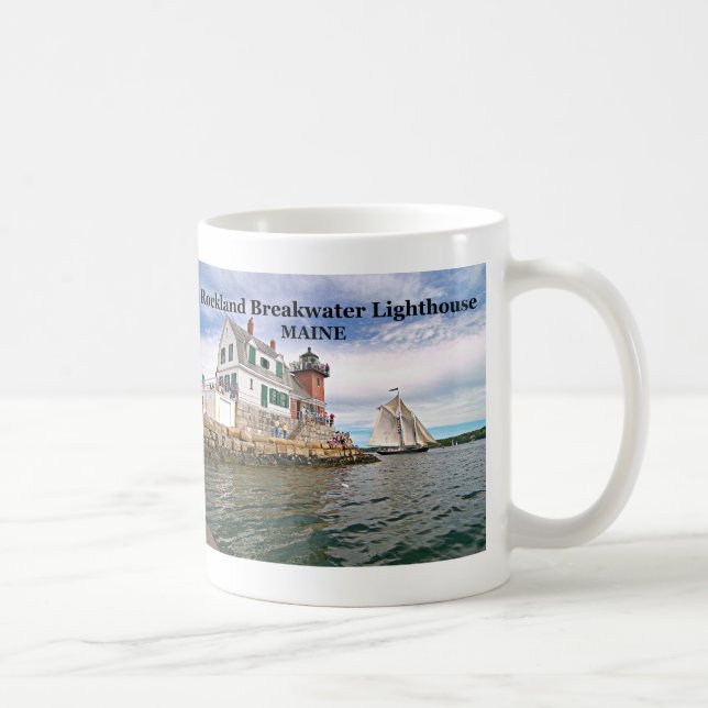 Rockland Breakwater Lighthouse, Maine Mug (Right)