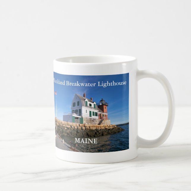 Rockland Breakwater Lighthouse, Maine Mug (Right)