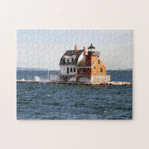 Rockland Breakwater Lighthouse Penobscot Bay Maine Jigsaw Puzzle