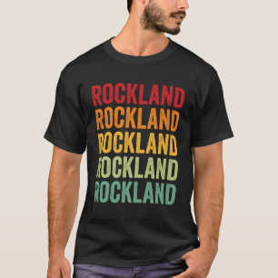 Rockland County New York Rainbow Text T-Shirt