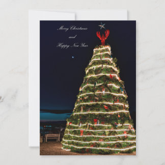 Rockland Maine Lobster Trap Christmas Card Flat