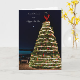 Rockland Maine Lobster Trap Christmas Tree Card