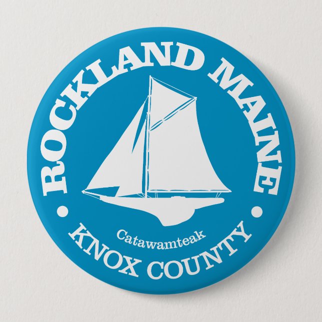 Rockland (sloop) 4 inch round button (Front)