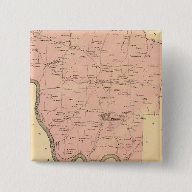 Rockland Township 2 Inch Square Button (Front)