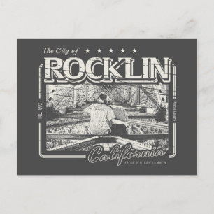 ROCKLIN CALIFORNIA VINTAGE - CITY OF ROCKLIN CA POSTCARD