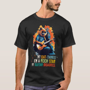 Rock'n Roll Cat Costume for electric Guitar Lovers T-Shirt