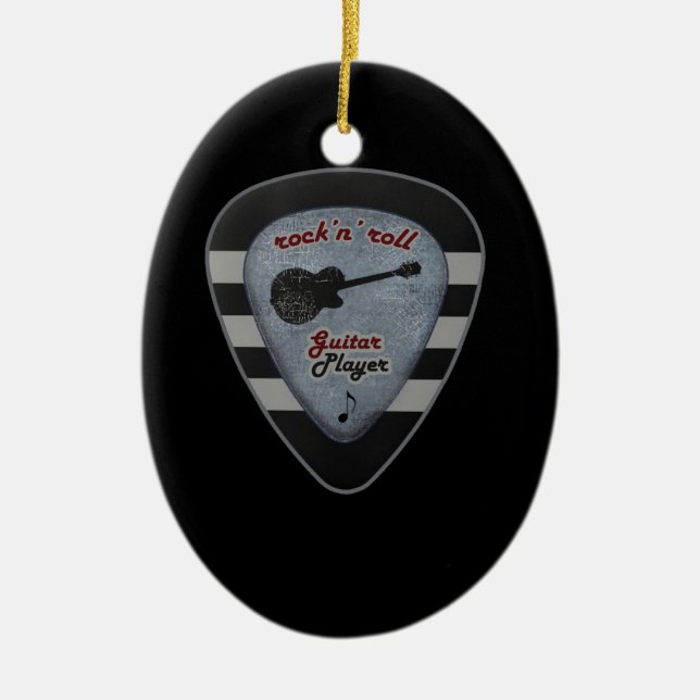 rock'n' roll forever ceramic ornament (Front)