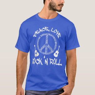 Rockn Roll Peace Love Rock and Rollee Baseballee g T-Shirt