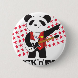 ROCK'n'ROLL PANDA 2 Inch Round Button