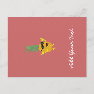 rock'n'roll pineapple postcard