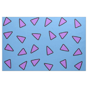 Rocko Style Geometric Triangles Blue and Purple Fabric