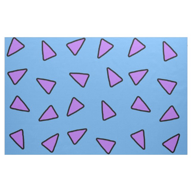 Rocko Style Geometric Triangles Blue and Purple Fabric (Yard)