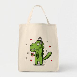 Rockosaur Dinosaur Grocery Tote