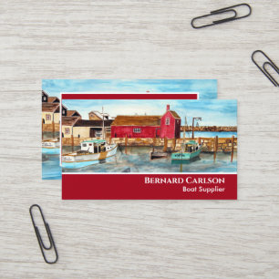 Rockport Harbour Massachusetts New England USA Business Card