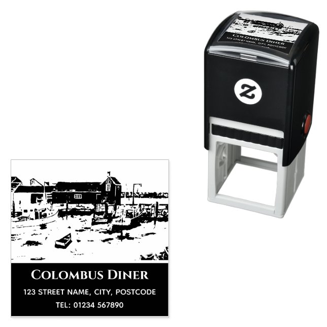Rockport Harbour Massachusetts New England USA Self-inking Stamp (In Situ)