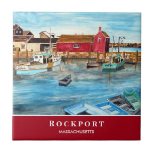 Rockport Harbour Massachusetts New England USA Tile