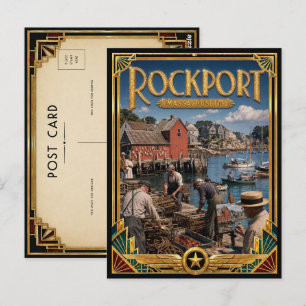 Rockport Massachusetts Vintage Art Deco Golden Age Postcard