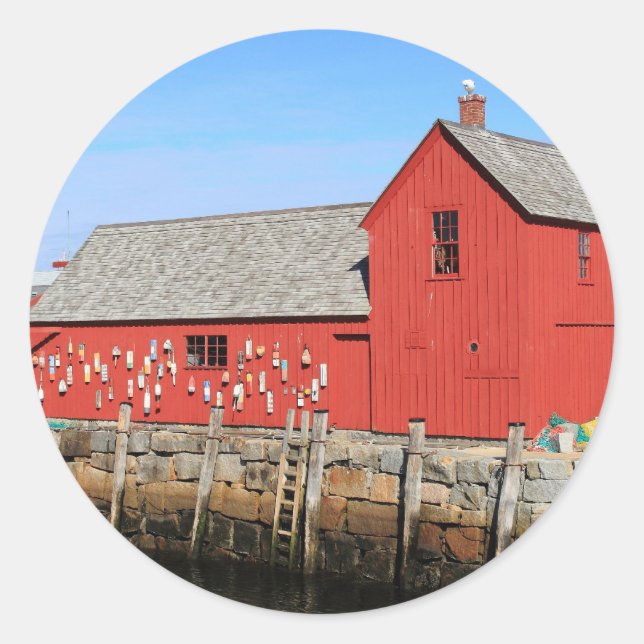 Rockport Motif Number 1 (2) Classic Round Sticker (Front)