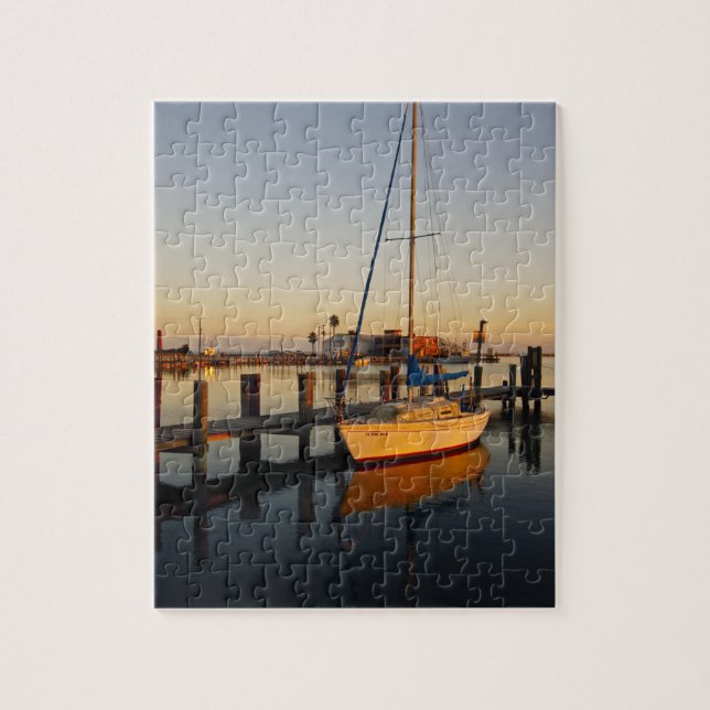 Rockport, Texas harbour at sunset Jigsaw Puzzle (Vertical)