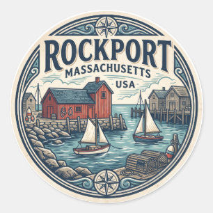 Rockport USA Classic Round Sticker