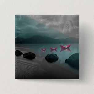 Rocks 2 Inch Square Button