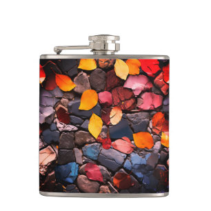 Rocks and Leaves Hip Flask