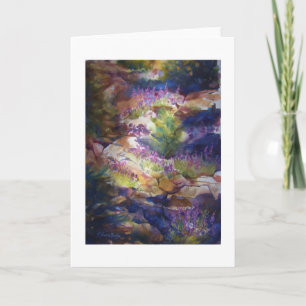 "Rocks and Lupine" Watercolor Greeting Card