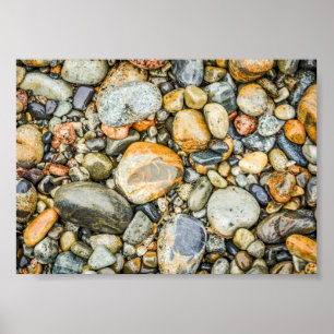 Rocks and Pebbles on a Beach in Maine 7 x 5 Poster