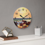 Rocks and Sea by Paul  Gauguin, Large Clock<br><div class="desc">Paul Gauguin's famous painting,  Rocks and Sea.</div>