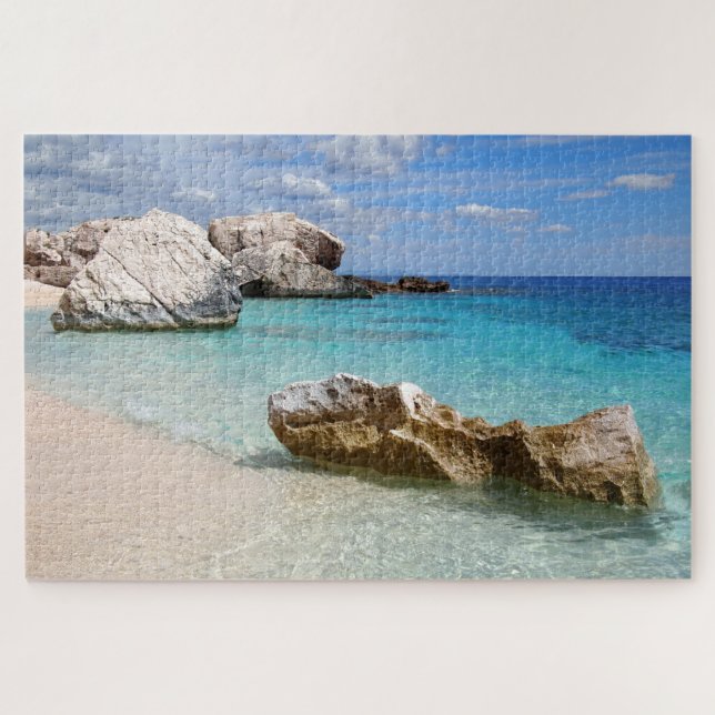 Rocks at Cala Mariolu beach, Sardinia Jigsaw Puzzle (Horizontal)