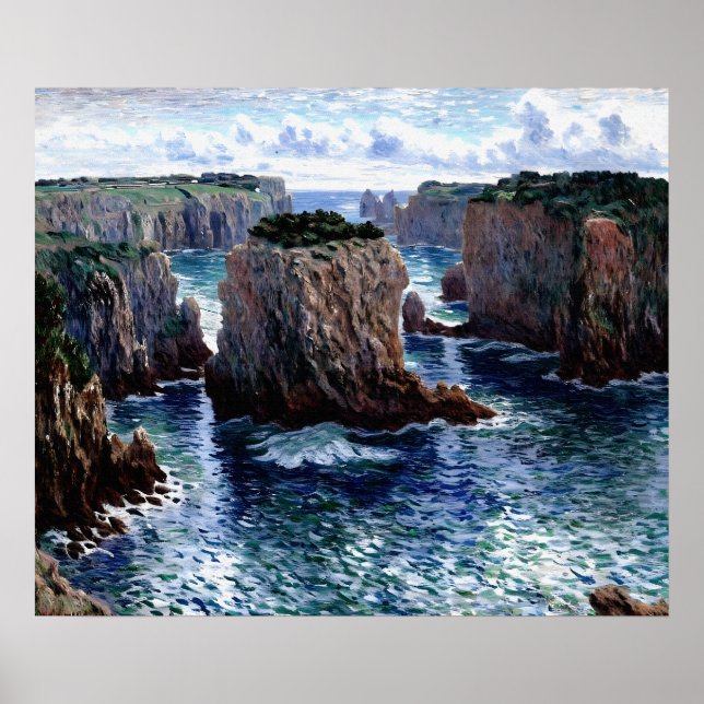 Rocks at Port-Goulphar, Belle-Île Poster (Front)