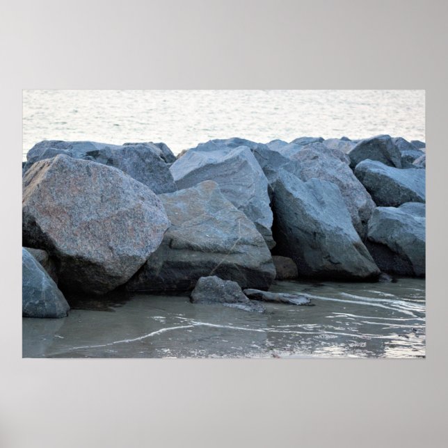Rocks by the Ocean Poster (Front)