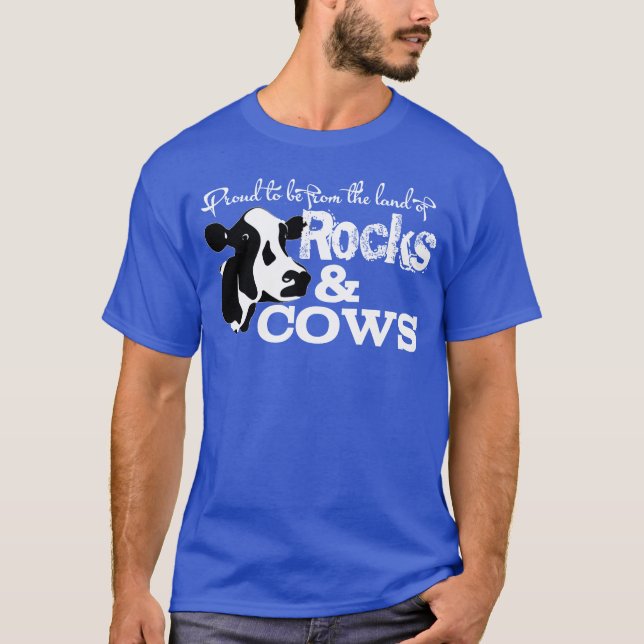 Rocks Cows Rural Minnesota vintage T-Shirt (Front)