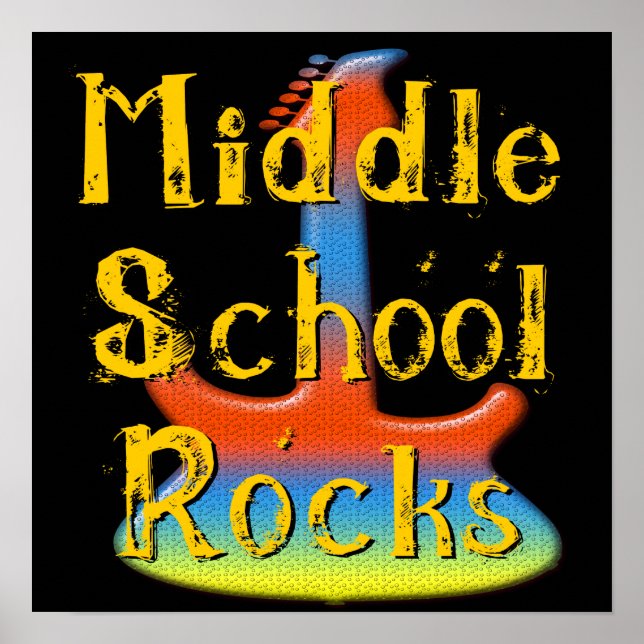 Rocks du collège - Poster de la guitare (Devant)