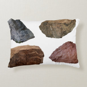 Rocks granite limestone stones accent pillow