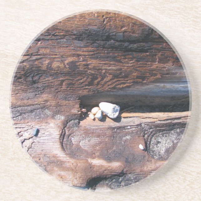 Rocks In Log Coaster (Front)