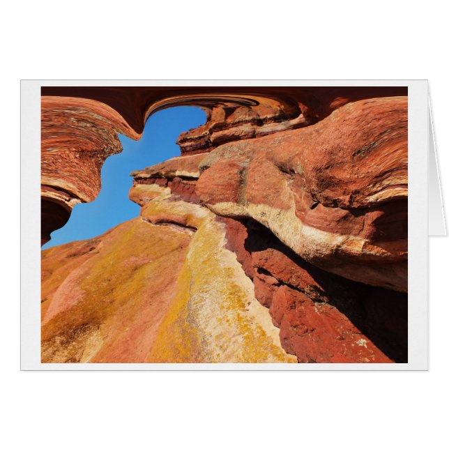 Rocks in space art card (Front Horizontal)
