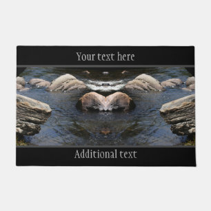 Rocks In Stream Nature Personalized Doormat