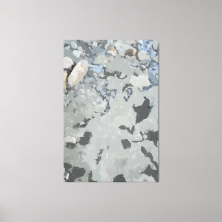 Rocks In The River Stretched Canvas Print