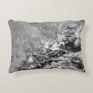 Rocks in the sea, above view 2 accent pillow