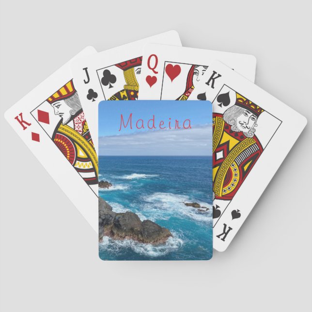 Rocks in the sea Madeira Playing Cards (Back)