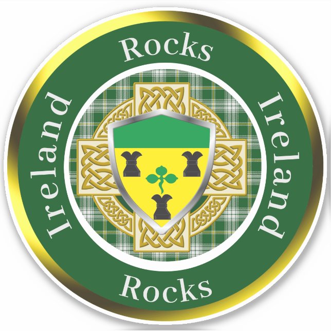 Rocks Irish Shield/Celtic Cross Personalized (Front)